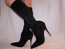 Stivali In Microfibra Stretch