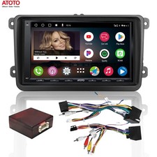 ATOTO 7" Autoradio Stereo Carplay GPS Navi Android Per VW GOLF 5 6 Touran Polo