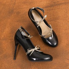 Decolte Nere Con Cinturino Oro