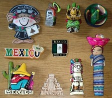 MEXICO souvenir 10 magneti frigorifero calamite frigo fridge magnet rari turismo
