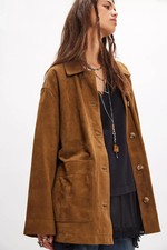 Giacca donna oversize in pelle
