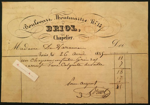 Briol 1845 chapelier 13 - chapelier,