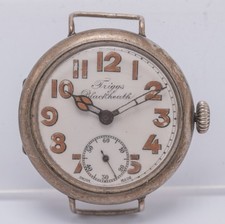 Orologio da polso Triggs Blackheath Cyma 1910 WWI 33mm Trench luminoso *Ha bisogno di servizio