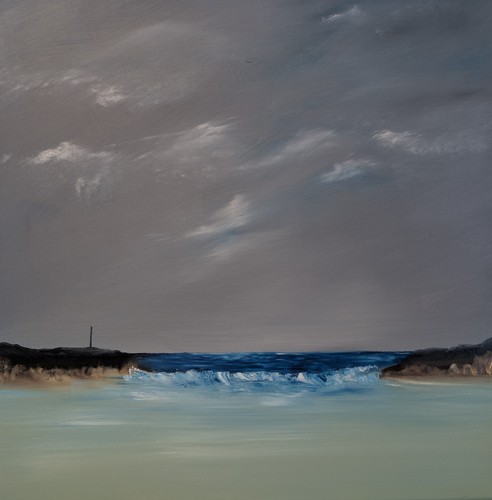 Stormy harbour olio - stormy, su