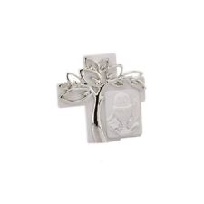 Icona PRIMA COMUNIONE con albero silver 8 cm BOMBONIERA 1ANG