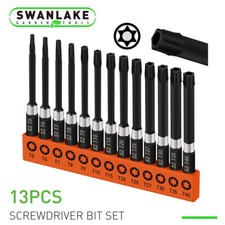 Set punte Torx 13 pezzi cambio rapido connessione avvitatore a percussione trapano sicurezza antimanomissione