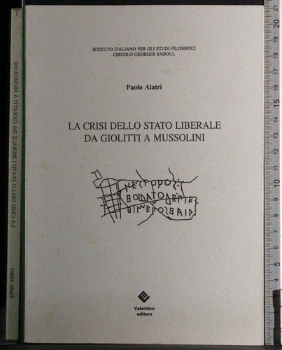 Crisi dello stato - dello, liberale