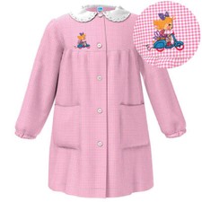 Grembiule Asilo Siggi  Bambina 2 anni 92 cm tg.45 Rosa Quadretti  Scooter 33GR40