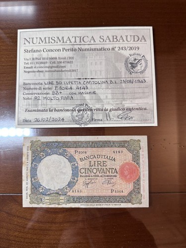 Banconota lire lupetta - banconota,