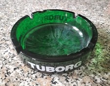 Posacenere Pubblicitario Da Collezione Di Vetro Birra Tuborg Vintage Vissuto