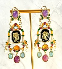 Orecchini a goccia smaltati