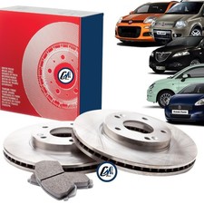 KIT DISCHI FRENO VENTILATI + PASTIGLIE ANTERIORI FIAT PANDA 169 PANDA 312 PUNTO