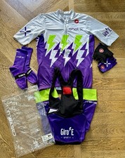 Splendido Completo Ciclismo Castelli Team Enel X Giro E 2022 Tg. S/M