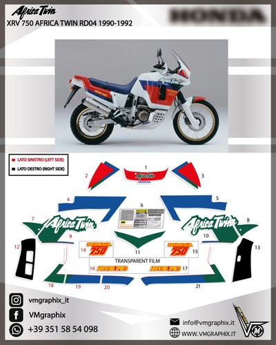 Adesivi xrv 750 africa twin - xrv,
