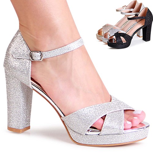 Sandali con plateau - con,