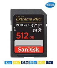 Scheda SD Sandisk Extreme Pro 64 GB 128 GB 256 GB 512 GB scheda di memoria Sony Panasonic