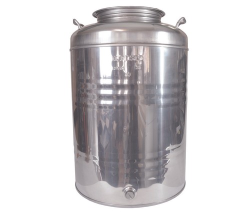 Fusto inox per olio - , graffato