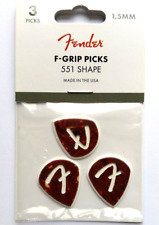 Fender® F-Grip 551 Plettri, 1,5 Mm, Conchiglia Plektrum 3-Pack