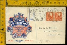  Posta Aerea Volo  lp 693 New Zeland air exhibition zeppelin 