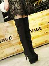 stivali nero ginocchio coscia