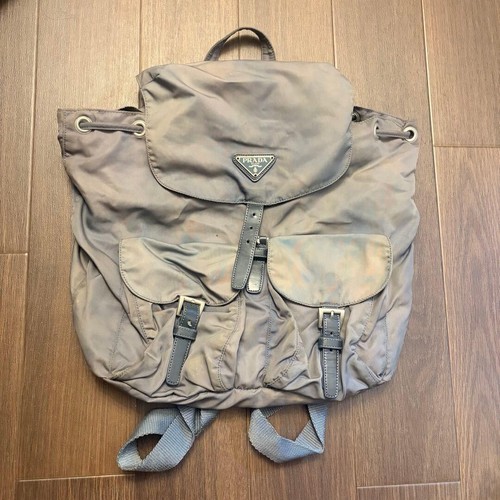 Zaino prada grigio nylon - grigio,
