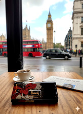 Portafoglio lungo pochette Harrods elegante Vynil floreale nero rosa bianco UK