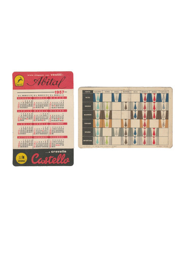 Calendario tascabile 1957 - tascabile,