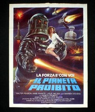 PIANETA PROIBITO poster italiano Walter Pidgeon Anne Francis Wilcox fantascienza D62