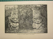 c1890 ANTIQUE PRINT ~ COLUMNS