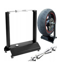 Equilibratrice per Ruote Moto Cono di Centraggio Regolabile Livella Integrata