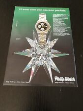 1991 PHILIP WATCH SEA LION TWO CRONO OROLOGIO PUBBLICITA VINTAGE WATCH AD