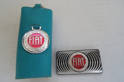 Portachiavi badge adesivo fiat - portachiavi,