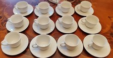 SERVIZIO DA CAFFÈ PER 12 IN PORCELLANA BIANCA DI LIMOGES "PHILIPPE LEVIEAUX"