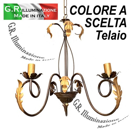 Lampadario ferro battuto 3 - in,