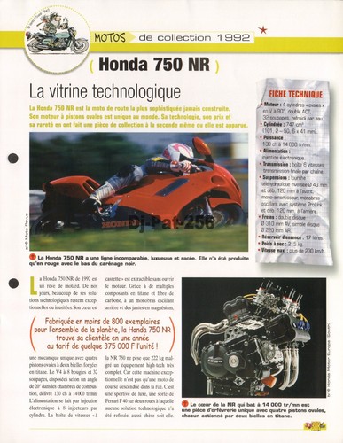 Fiche moto honda 750 1992 - moto,