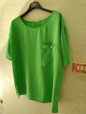 Camicia donna verde prato taglia M grande maxi  leggera estate blusa maglia