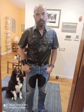 pant leather e jeans gay - pantaloni uomo jeans e pelle tg 46/48