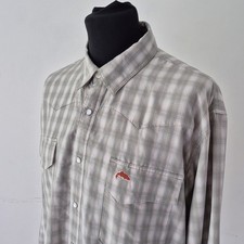 Camicia da Pesca Simms XL UK 2XL | Grigio Microcheck Outdoor Trekking Tasche a Scatto