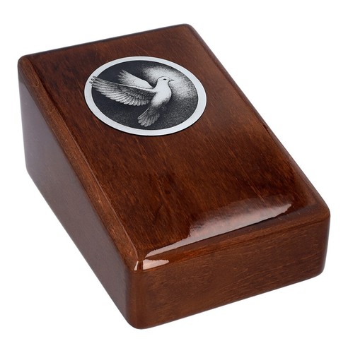 Urna commemorativa con colomba