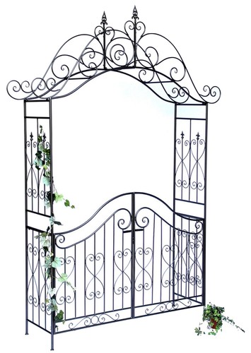 Arco rose con - con, cancello