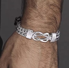 Bracciale 21 cm maglie acciaio