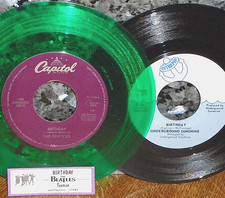 2 45s~BEATLES MINT GREEN VINYL