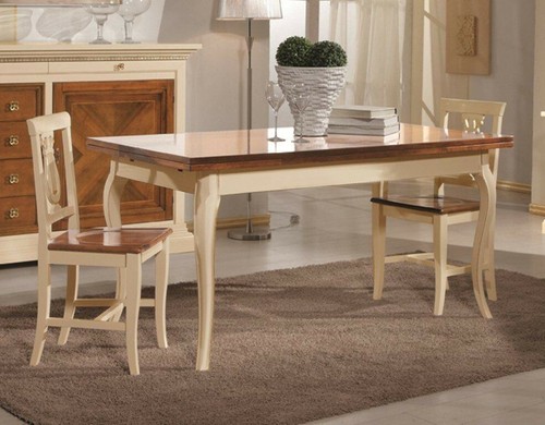 Tavolo legno bicolore - legno,