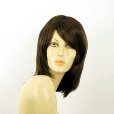 Perruque femme mi longue châtain méché cuivré RITA 6H30