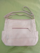 BORSA SIMIL PELLE-PERFETTA-TAGLIA MEDIA-COLORE ROSA/BEIGE-DOPPIO MANICO+CARPISA