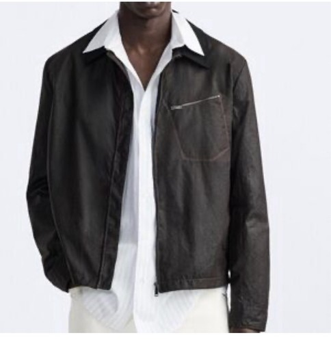 Giacca zara marrone cerato - giacca,