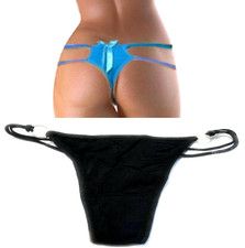 Perizoma sexy da donna aperto tanga brasiliana nero lingerie intimo hot sensuale