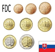 SLOVACCHIA SLOVENSKO ESLOVAQUIA - DA 1 CENT A 2 EURO - ANNI 2020 - 2021 FDC