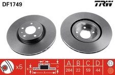 Set freni a disco TRW DF1749