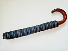 OMBRELLO vintage da uomo, PIEGHEVOLE, AUTOMATICO, MANICO in LEGNO, diam 90 cm